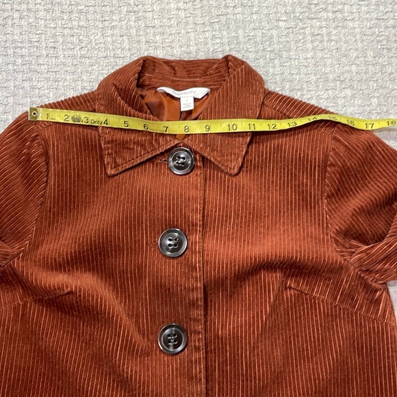 Rust/Brown Corduroy Large Button Swing Jacket Size Small - Picture 14 of 16